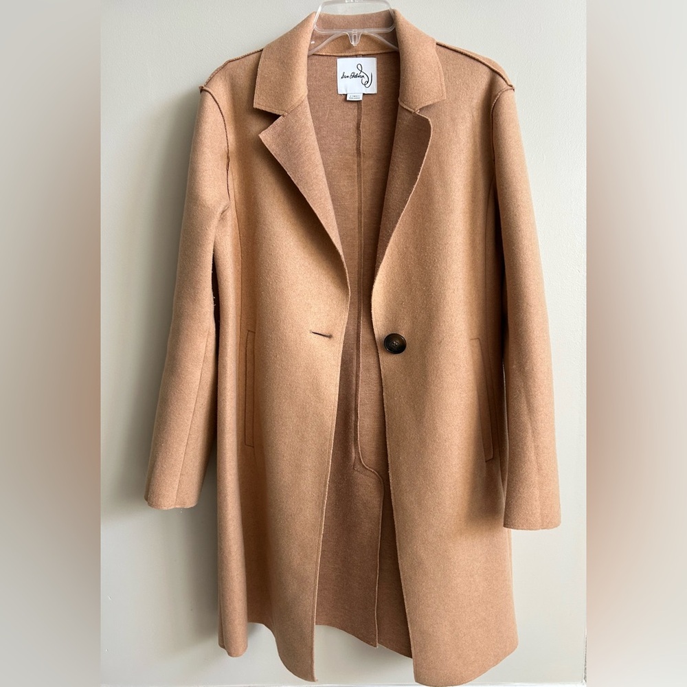 Sam Edelman Notch Lapel Double-Face Knit Coat Size XS